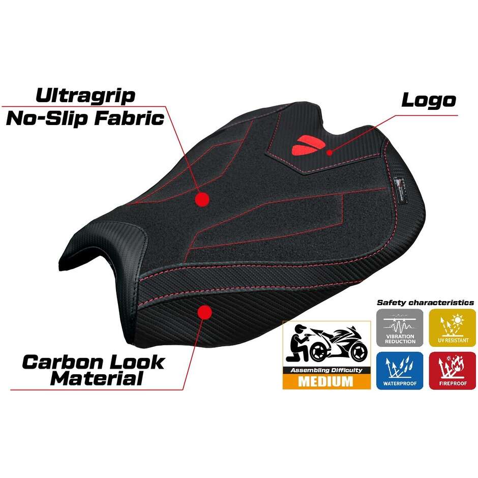 TPZ Italia Seat Cover Specific for Ducati Streetfighter V4 2025 Model Alcara Ultragrip