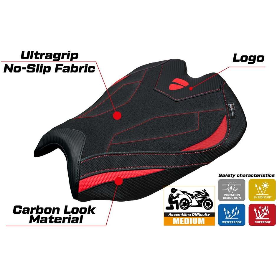 TPZ Italia Seat Cover Specific for Ducati Streetfighter V4 2025 Model Alcara Ultragrip