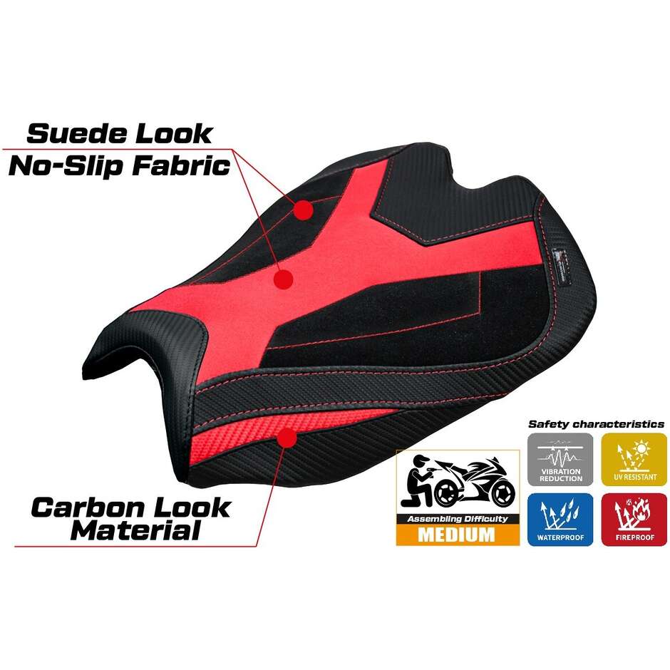 TPZ Italia Seat Cover Specific for Ducati Streetfighter V4 2025 Model Alcara Velvet