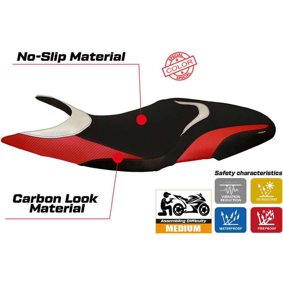 TPZ Italia Seat Cover Specific for Ducati Super Sport 2017 - 2024 Model Massa Special Color
