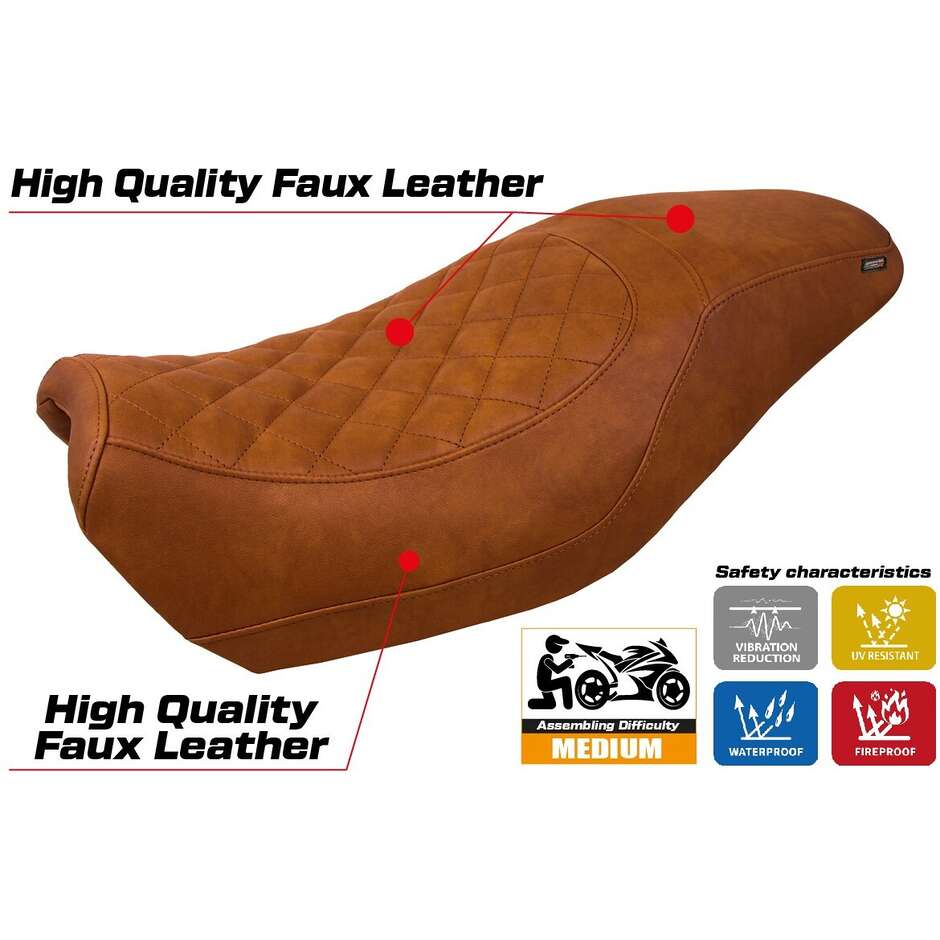 TPZ Italia Seat Cover Specific for Harley Davidson Street 500 / 750 2016 - 2021 Miami Model