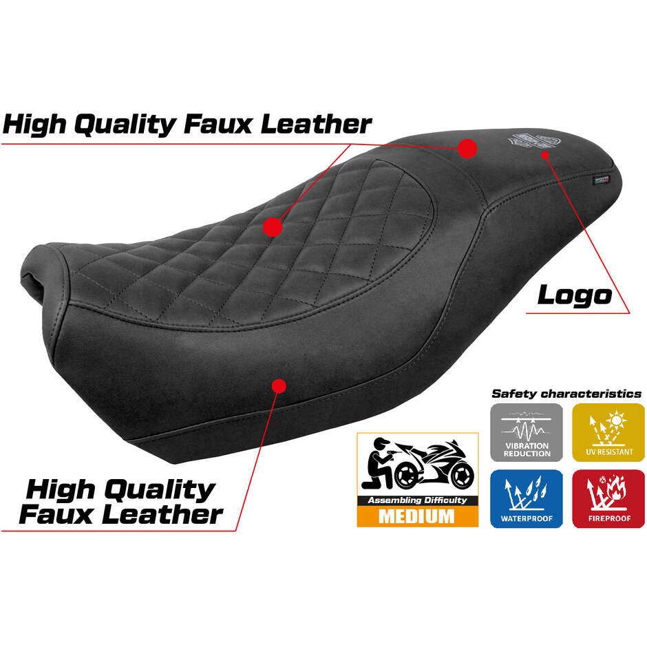 TPZ Italia Seat Cover Specific for Harley Davidson Street 500 / 750 2016 - 2021 Miami Model