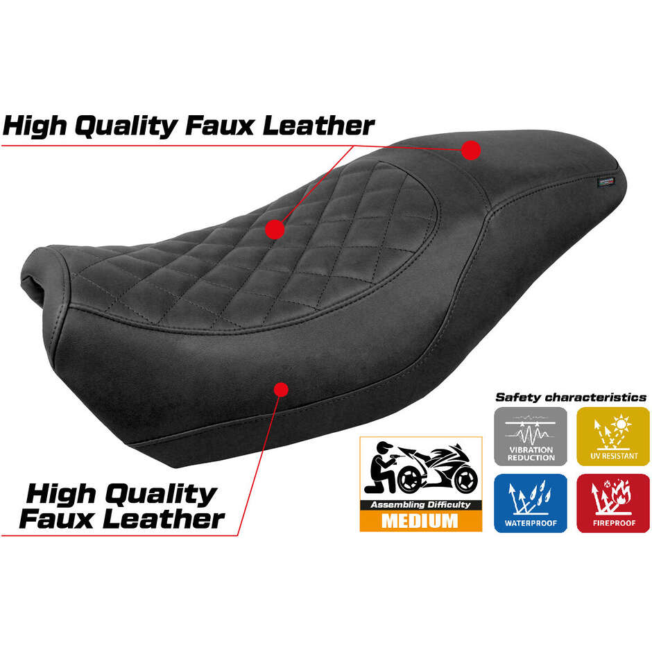 TPZ Italia Seat Cover Specific for Harley Davidson Street 500 / 750 2016 - 2021 Miami Model