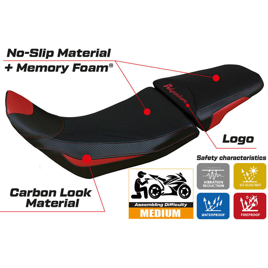 TPZ Italia Seat Cover Specific for Honda Africa Twin 1100 2020-2025 - Heating Comfort System