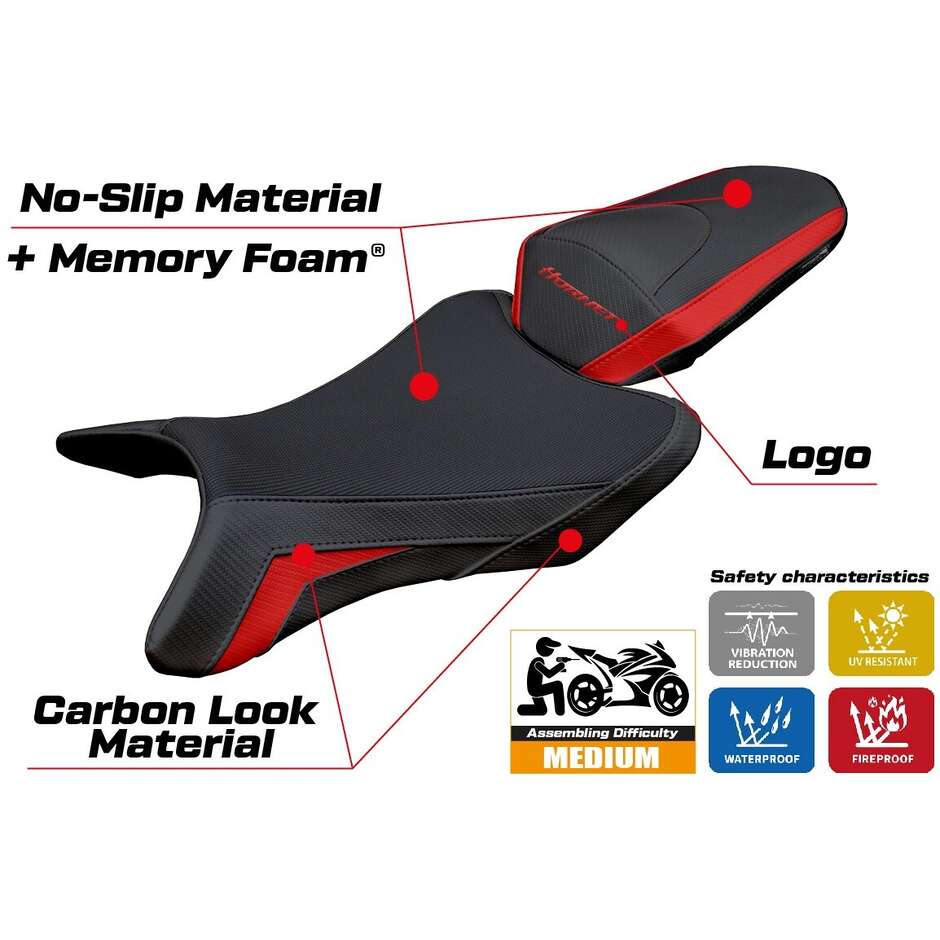 TPZ Italia Seat Cover Specific for Honda CB 1000 Hornet 2025 Model Manuel Comfort System