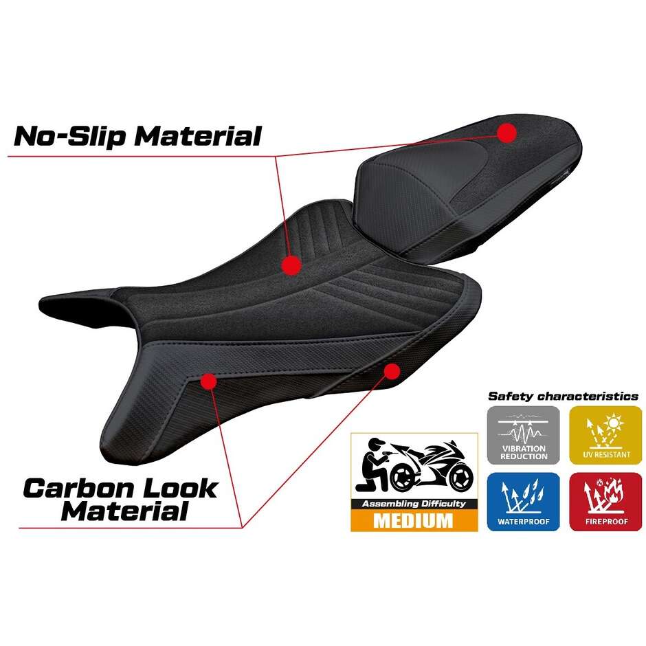 TPZ Italia Seat Cover Specific for Honda CB 1000 Hornet 2025 Model Manuel Ultragrip
