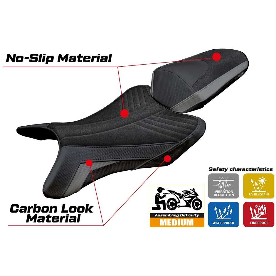 TPZ Italia Seat Cover Specific for Honda CB 1000 Hornet 2025 Model Manuel Ultragrip