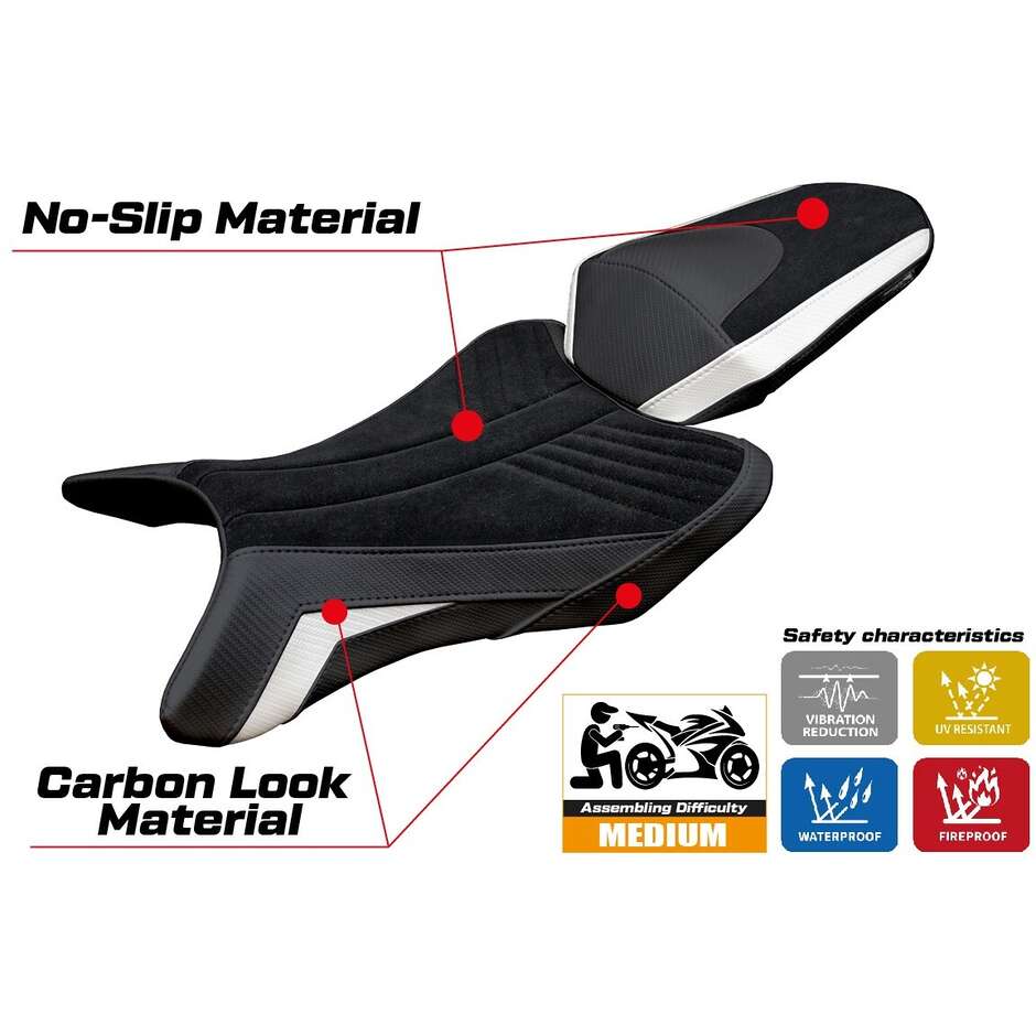 TPZ Italia Seat Cover Specific for Honda CB 1000 Hornet 2025 Model Manuel Velvet