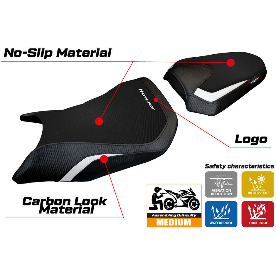TPZ Italia Seat Cover Specific for Honda CB 500 Hornet 2024-2025 Model Tomori