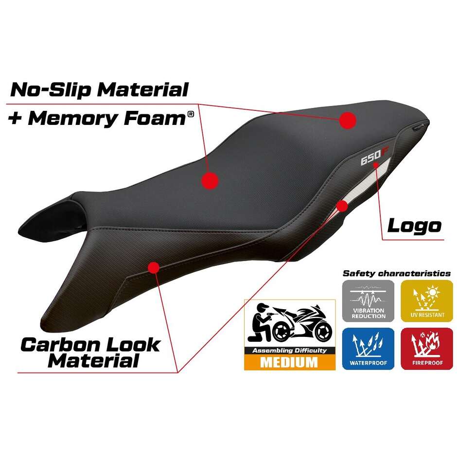 TPZ Italia Seat Cover Specific for Honda CB 650 F 2014-2018 Model Oita Comfort System