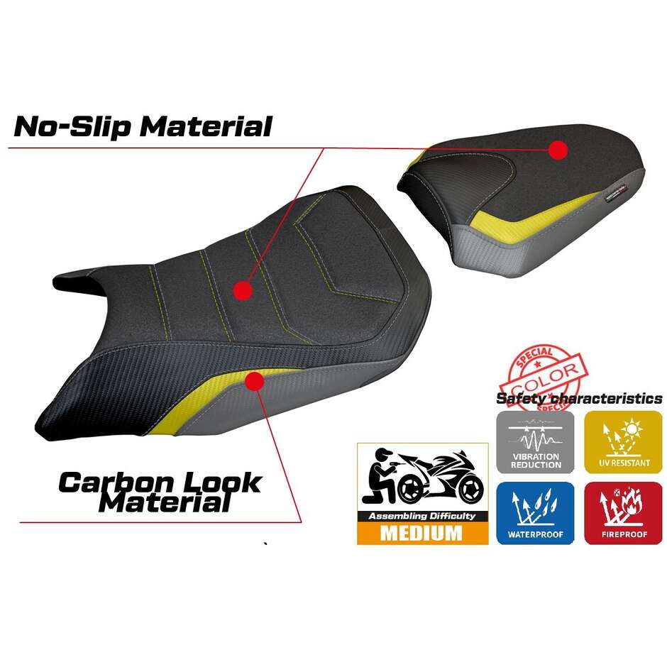 TPZ Italia Seat Cover Specific for Honda CB 750 Hornet 2023-2025 Model Toyama Special Color Ultragrip