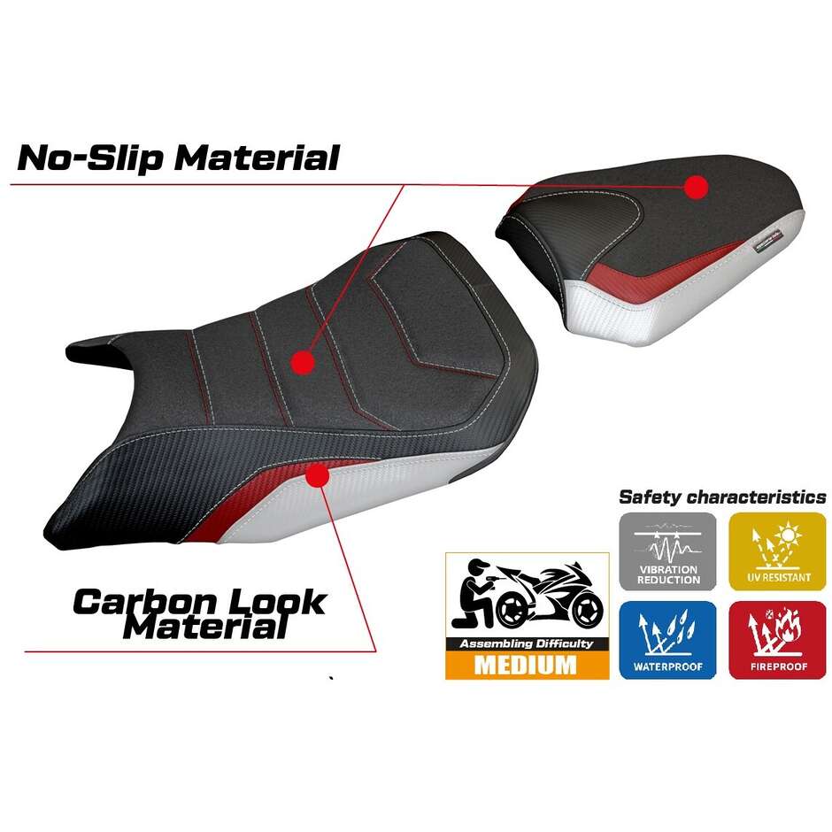 TPZ Italia Seat Cover Specific for Honda CB 750 Hornet 2023-2025 Model Toyama Special Color Ultragrip