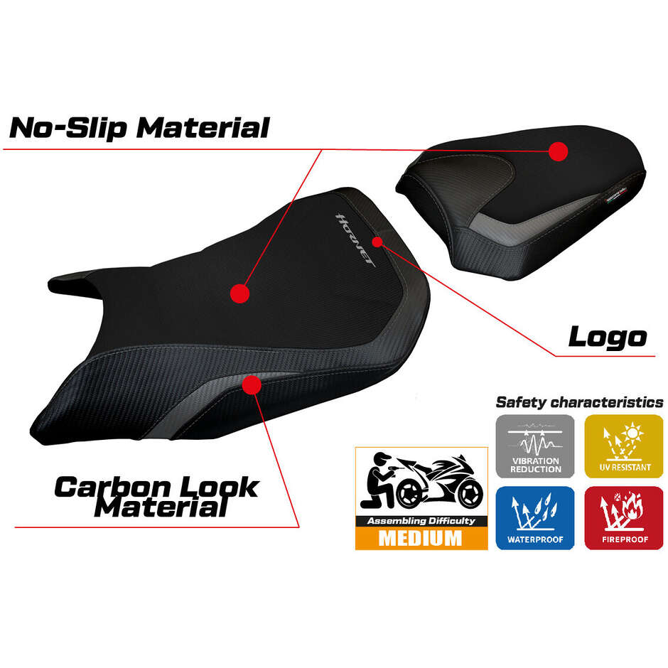 TPZ Italia Seat Cover Specific for Honda CB 750 Hornet 2023-2025 Toyama Model