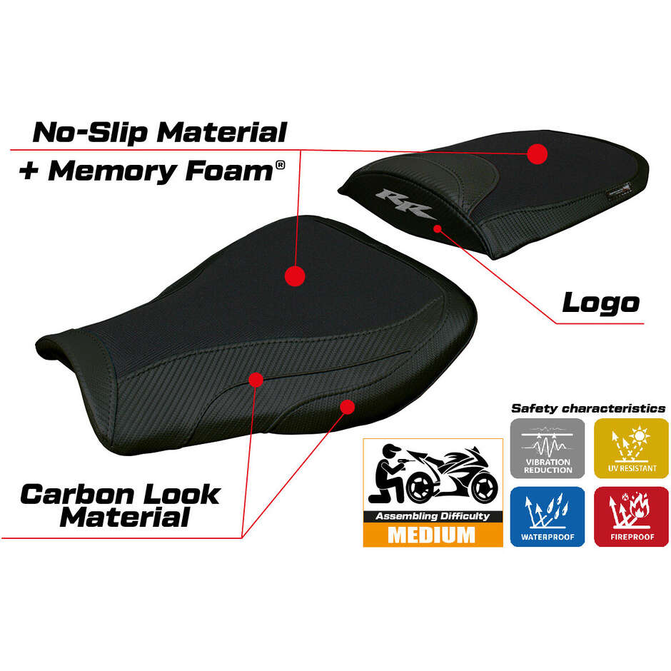 TPZ Italia Seat Cover Specific for Honda CBR 600 RR 2007-2025 Model Huelva Comfort System