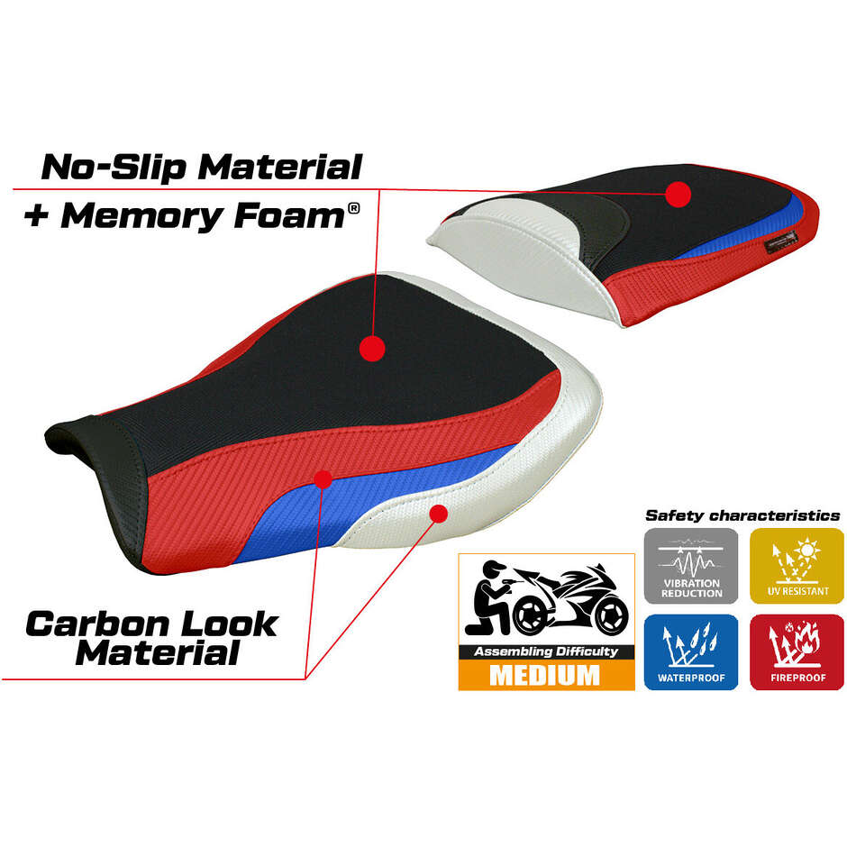 TPZ Italia Seat Cover Specific for Honda CBR 600 RR 2007-2025 Model Huelva Comfort System