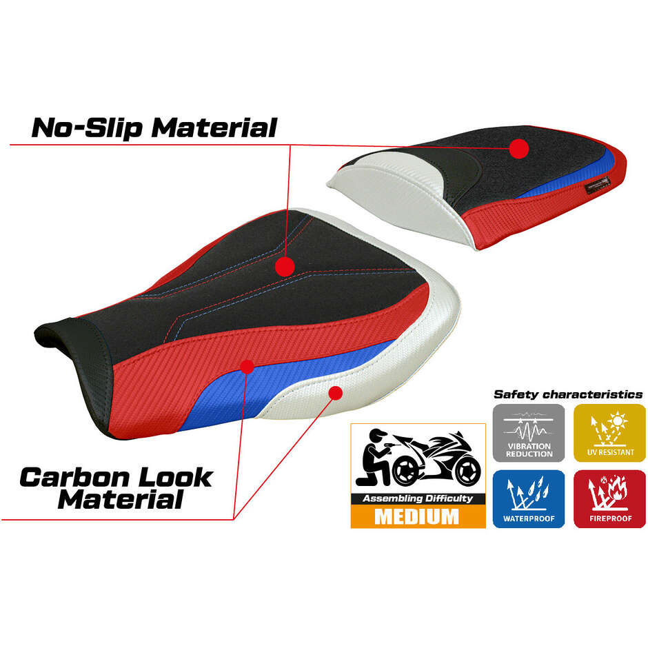 TPZ Italia Seat Cover Specific for Honda CBR 600 RR 2007-2025 Model Huelva Ultragrip
