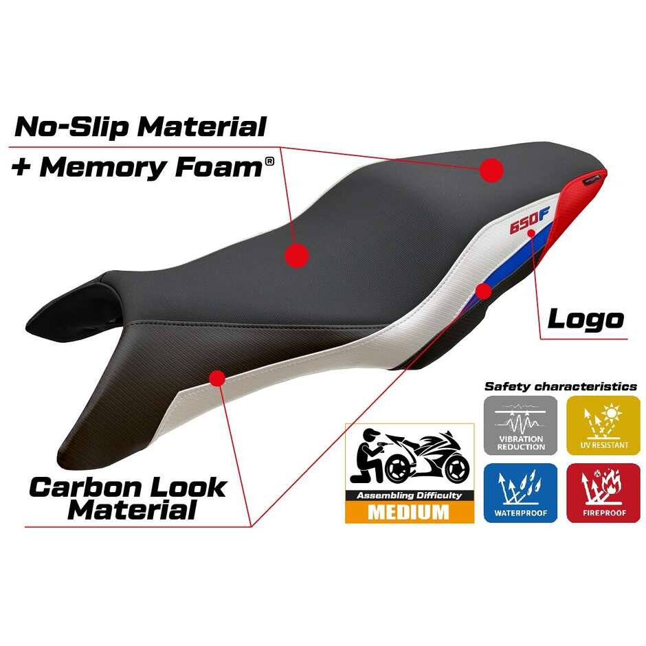 TPZ Italia Seat Cover Specific for Honda CBR 650 F 2014-2018 Model Oita Comfort System