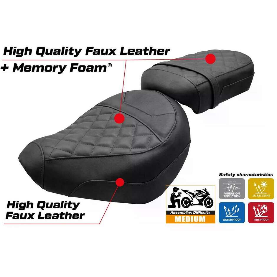 TPZ Italia Seat Cover Specific for Honda CMX 1100 Rebel 2022-2025 Model Iksan Comfort System