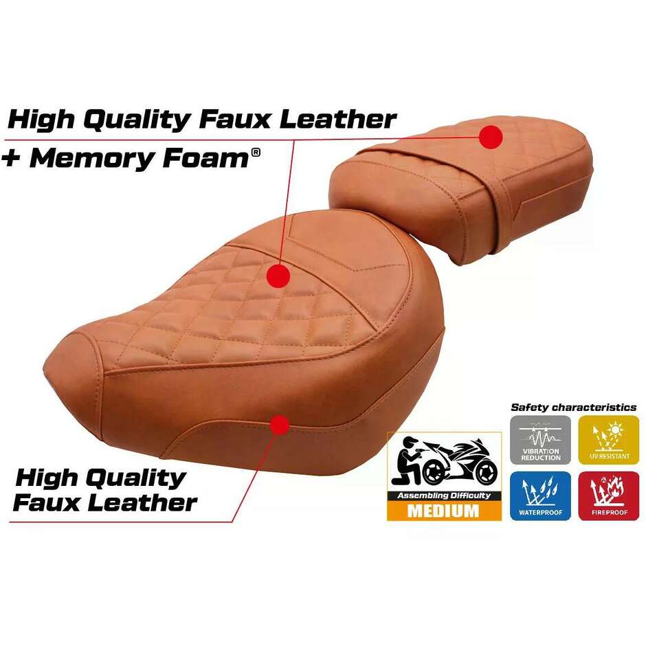 TPZ Italia Seat Cover Specific for Honda CMX 1100 Rebel 2022-2025 Model Iksan Comfort System