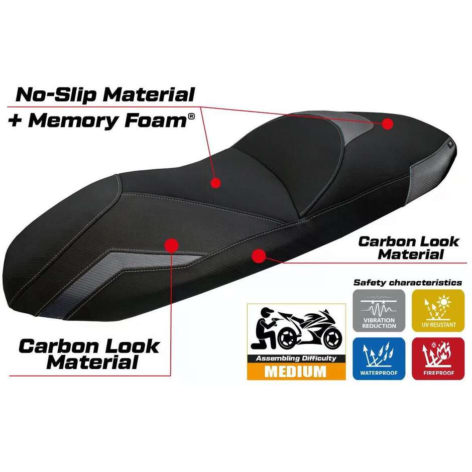 TPZ Italia Seat Cover Specific for Honda Forza 350 2022-2025 Model Okura Comfort System