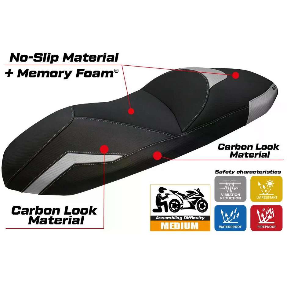 TPZ Italia Seat Cover Specific for Honda Forza 350 2022-2025 Model Okura Comfort System