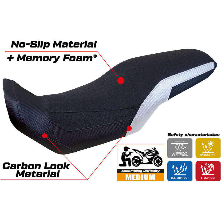 TPZ Italia Seat Cover Specific for Honda Transalp 750 2023-2025 Model Malmo Ultragrip Comfort System