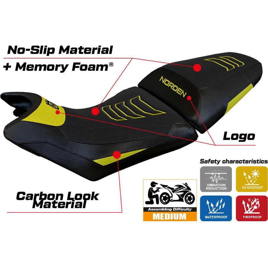 TPZ Italia Seat Cover Specific for Husqvarna Norden 901 2022-2025 - Heating Comfort System