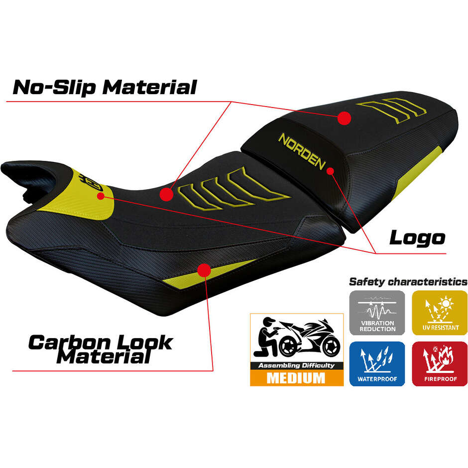 TPZ Italia Seat Cover Specific for Husqvarna Norden 901 2022-2025 Model Norvik Ultragrip