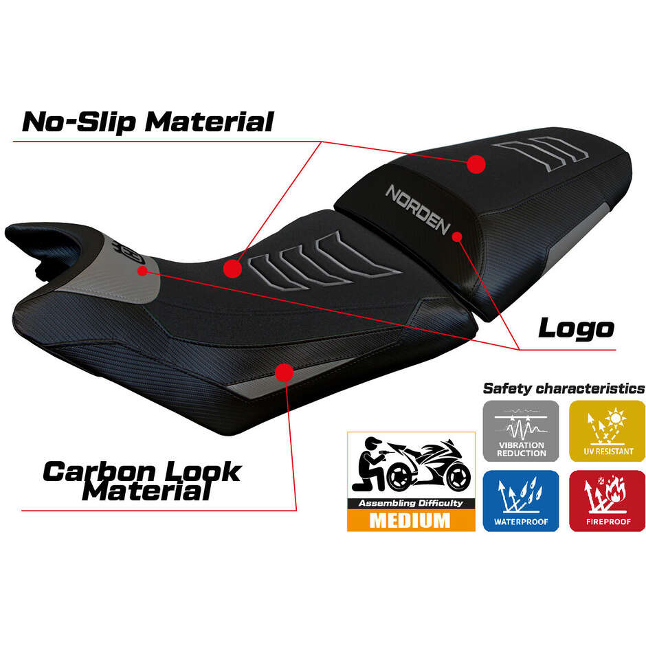 TPZ Italia Seat Cover Specific for Husqvarna Norden 901 2022-2025 Model Norvik Ultragrip