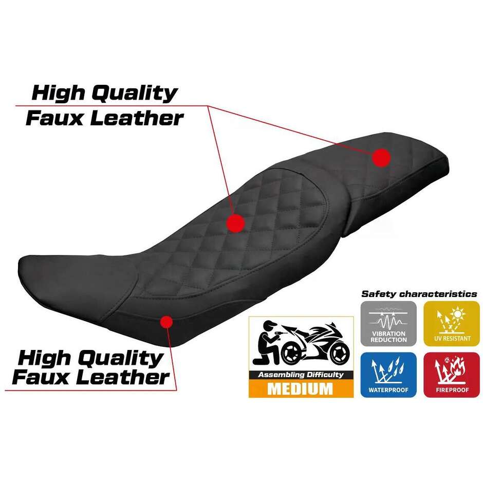 TPZ Italia Seat Cover Specific for Husqvarna Vitpillen 701 2018-2020 Model Nacka Vintage