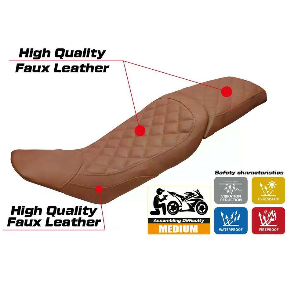 TPZ Italia Seat Cover Specific for Husqvarna Vitpillen 701 2018-2020 Model Nacka Vintage