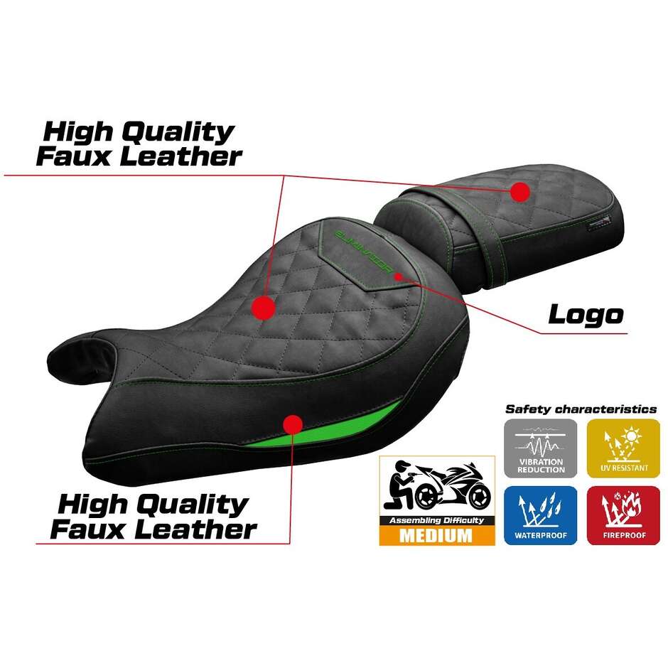 TPZ Italia Seat Cover Specific for Kawasaki Eliminator 500 2024 - 2025 Mutsu Model