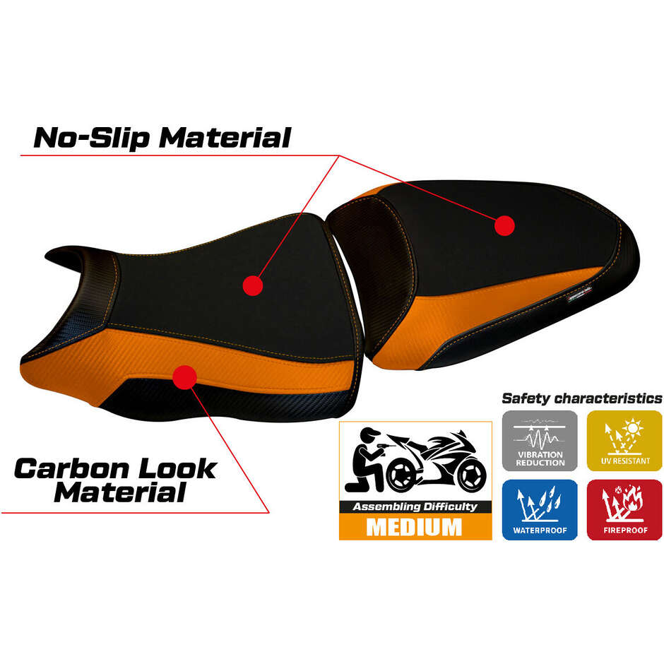TPZ Italia Seat Cover Specific for Kawasaki ER-6N / ER-6F 2012 - 2016 Model Leeds 1