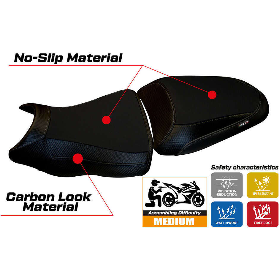 TPZ Italia Seat Cover Specific for Kawasaki ER-6N / ER-6F 2012 - 2016 Model Leeds 1