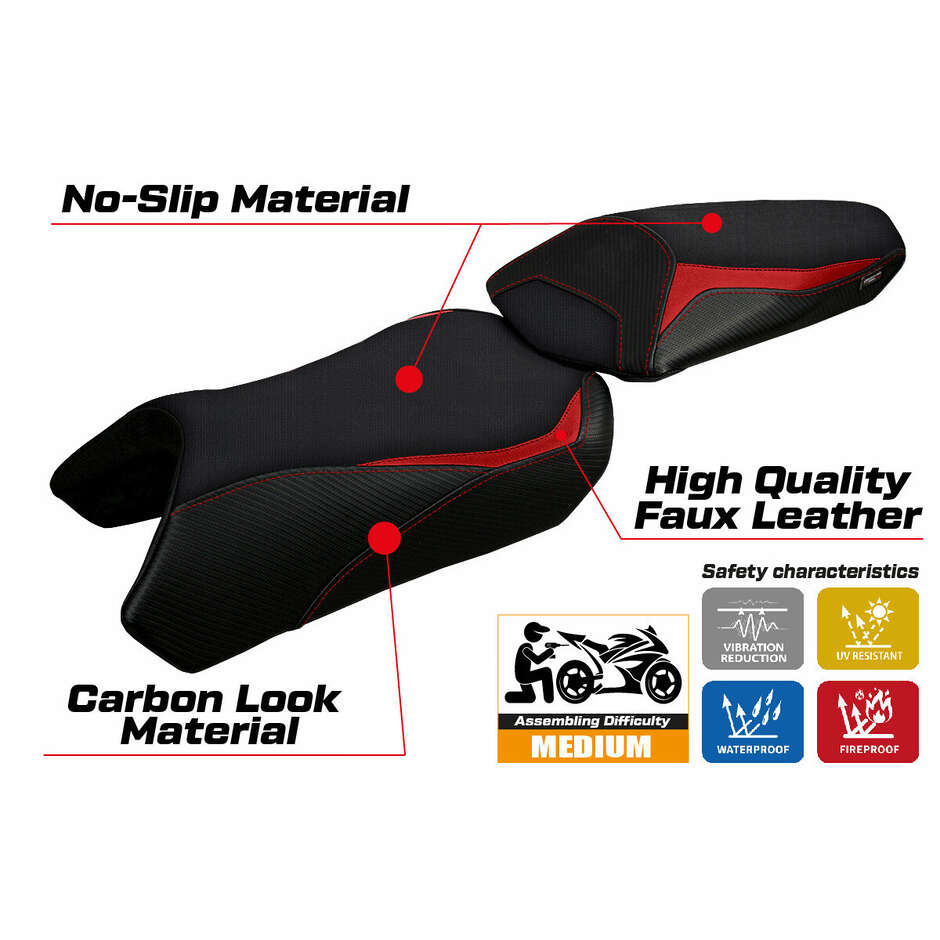 TPZ Italia Seat Cover Specific for Kawasaki Ninja 1000 / 1000 SX 2020 - 2024 Model Arusha