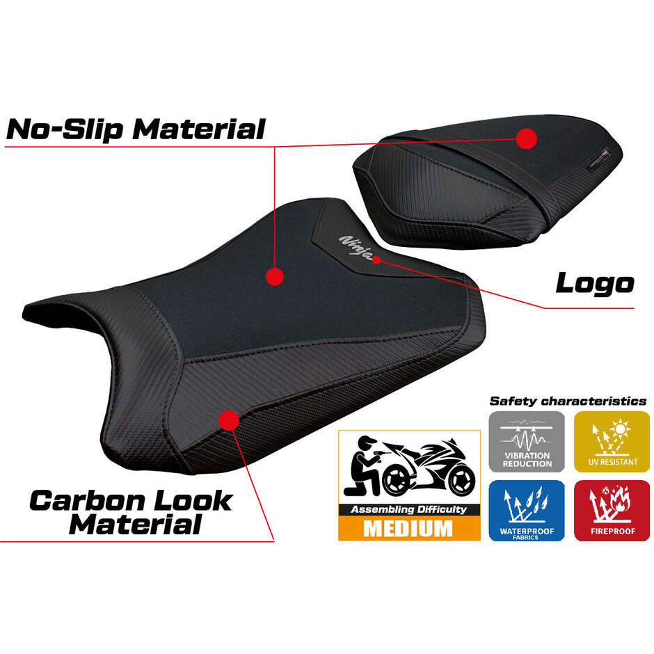 TPZ Italia Seat Cover Specific for Kawasaki Ninja 300 2013 - 2017 Aliko Model