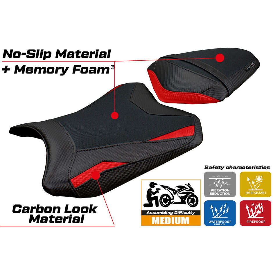 TPZ Italia Seat Cover Specific for Kawasaki Ninja 300 2013 - 2017 Model Aliko Comfort System