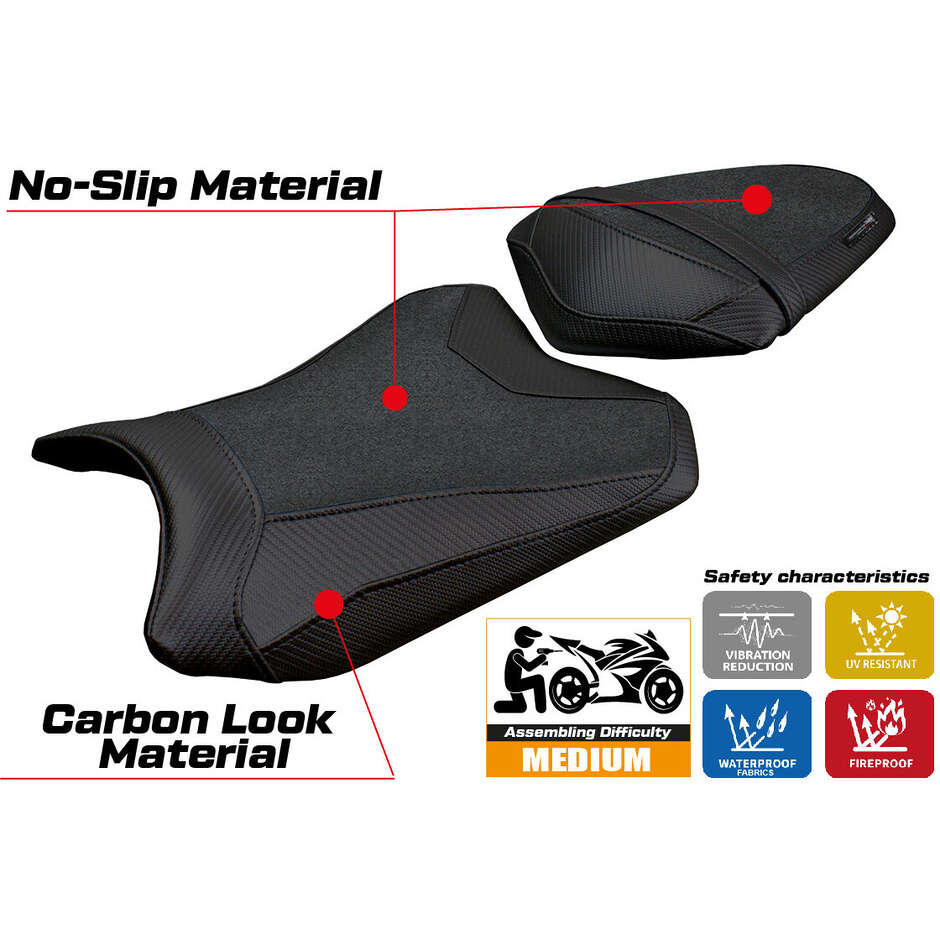 TPZ Italia Seat Cover Specific for Kawasaki Ninja 300 2013 - 2017 Model Aliko Ultragrip