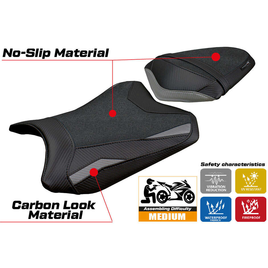 TPZ Italia Seat Cover Specific for Kawasaki Ninja 300 2013 - 2017 Model Aliko Ultragrip