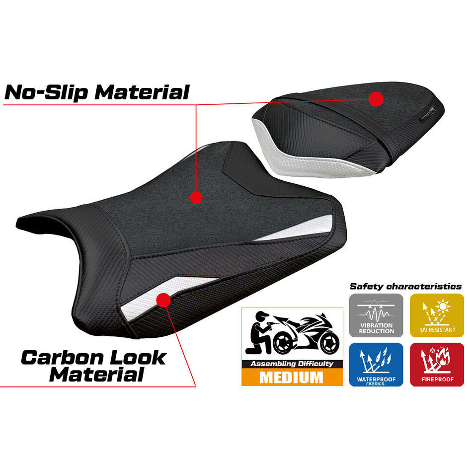 TPZ Italia Seat Cover Specific for Kawasaki Ninja 300 2013 - 2017 Model Aliko Ultragrip