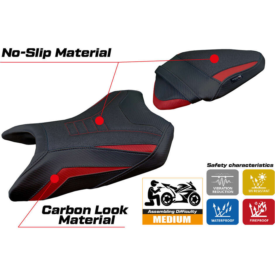 TPZ Italia Seat Cover Specific for Kawasaki Ninja 500 2024-2025 Model Arlon Ultragrip