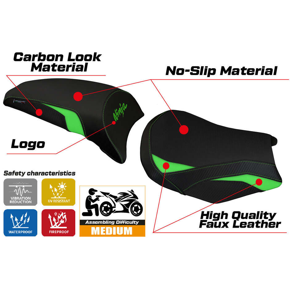 TPZ Italia Seat Cover Specific for Kawasaki Ninja 650 2017-2025 Model Sihu