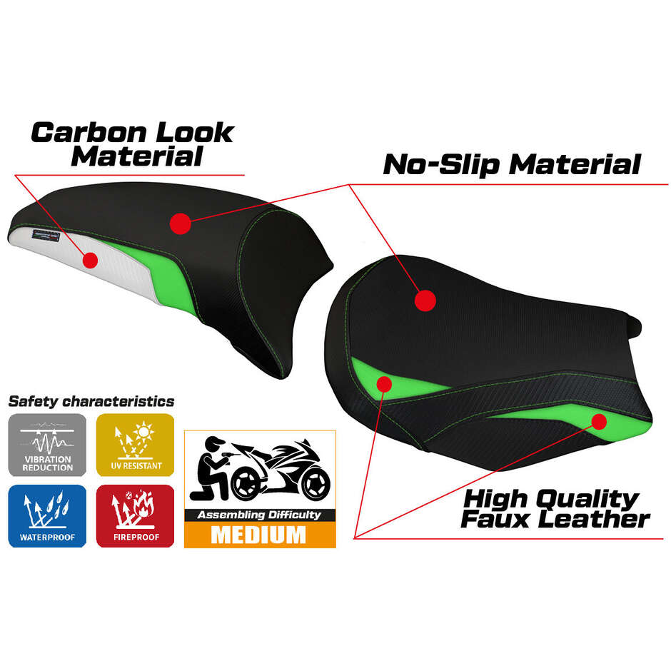 TPZ Italia Seat Cover Specific for Kawasaki Ninja 650 2017-2025 Model Sihu