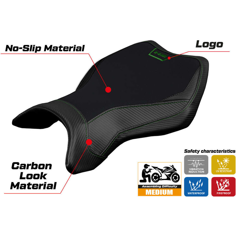 TPZ Italia Seat Cover Specific for Kawasaki Ninja H2 R 2015-2025 MadMax Model