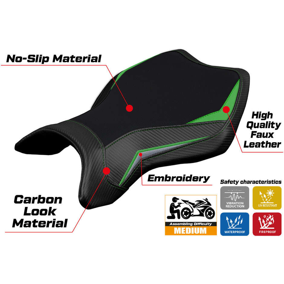 TPZ Italia Seat Cover Specific for Kawasaki Ninja H2 R 2015-2025 MadMax Model