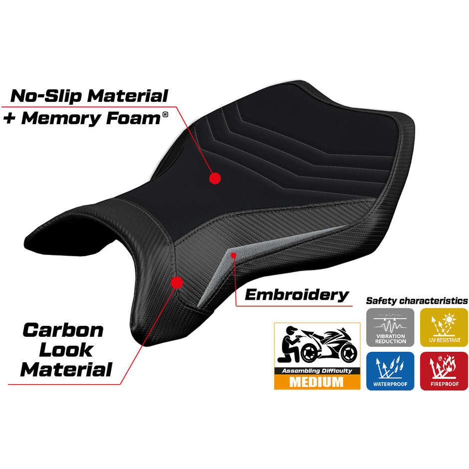 TPZ Italia Seat Cover Specific for Kawasaki Ninja H2 R 2015-2025 Model MadMax Comfort System