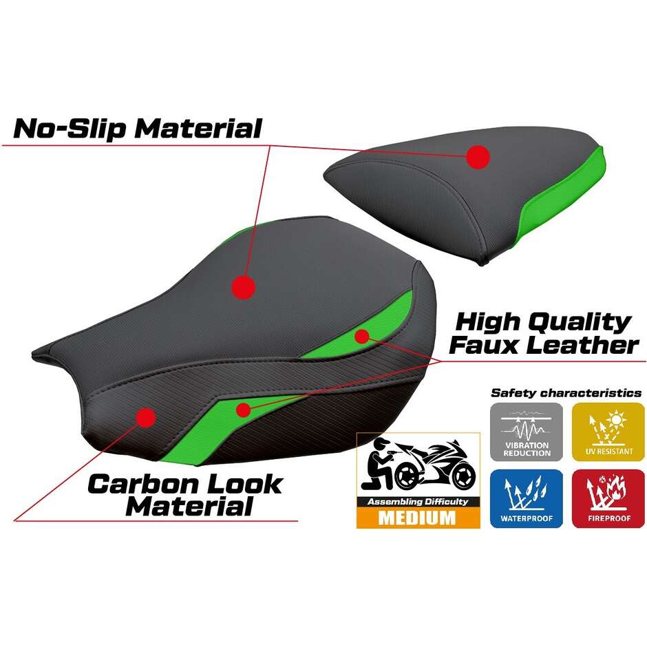TPZ Italia Seat Cover Specific for Kawasaki Ninja ZX 10 R 2006-2007 Goku Model