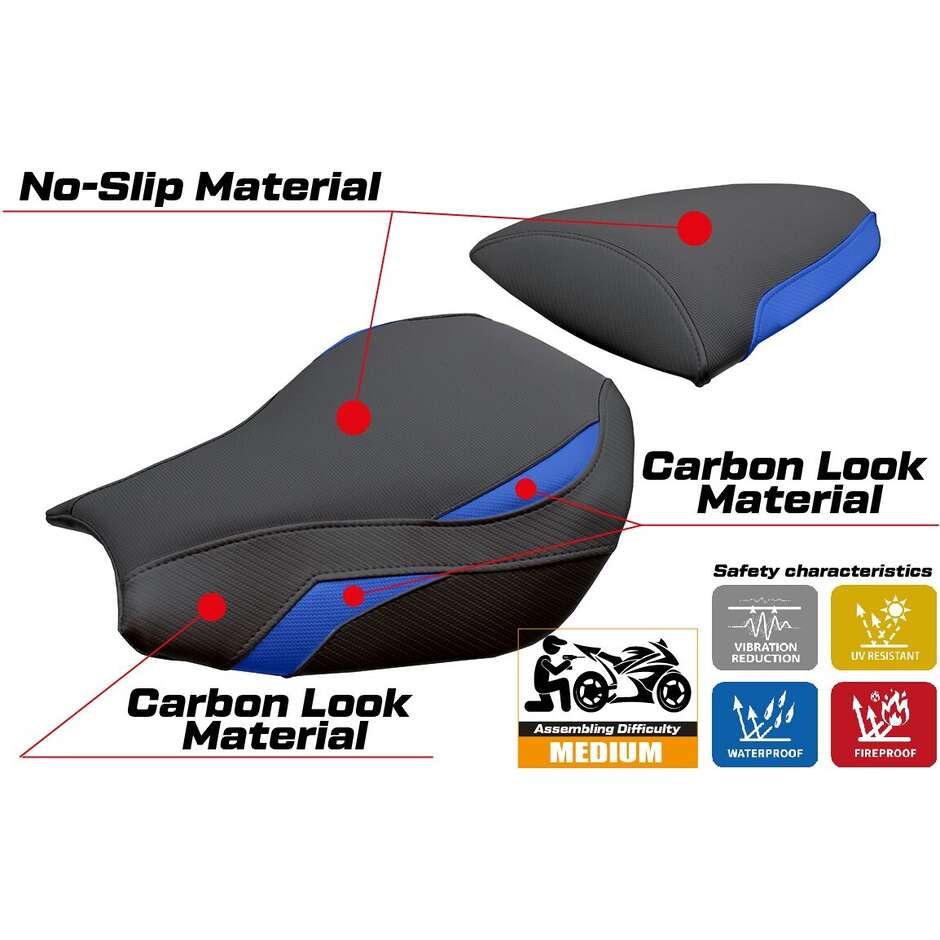 TPZ Italia Seat Cover Specific for Kawasaki Ninja ZX 10 R 2006-2007 Goku Model
