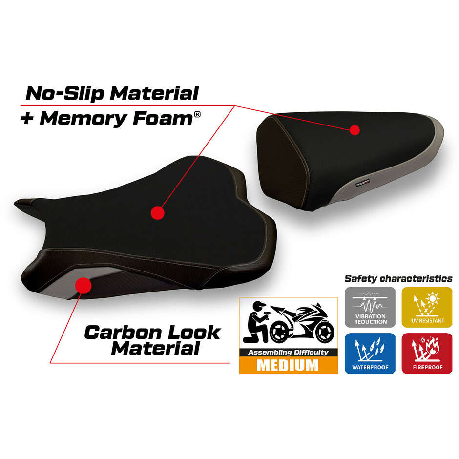 TPZ Italia Seat Cover Specific for Kawasaki Ninja ZX 10 R 2008 - 2010 Model Agra 2 Comfort System