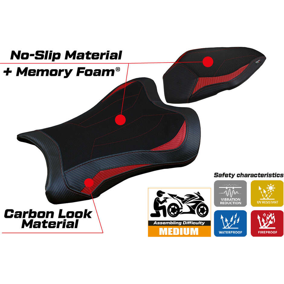 TPZ Italia Seat Cover Specific for Kawasaki Ninja ZX 10 R 2021-2025 Dexter Comfort System Model
